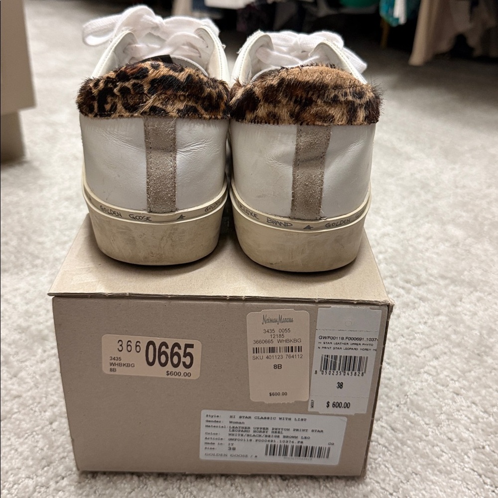 Golden Goose HI STAR with White and Black star sneakers - Picture 13 of 13